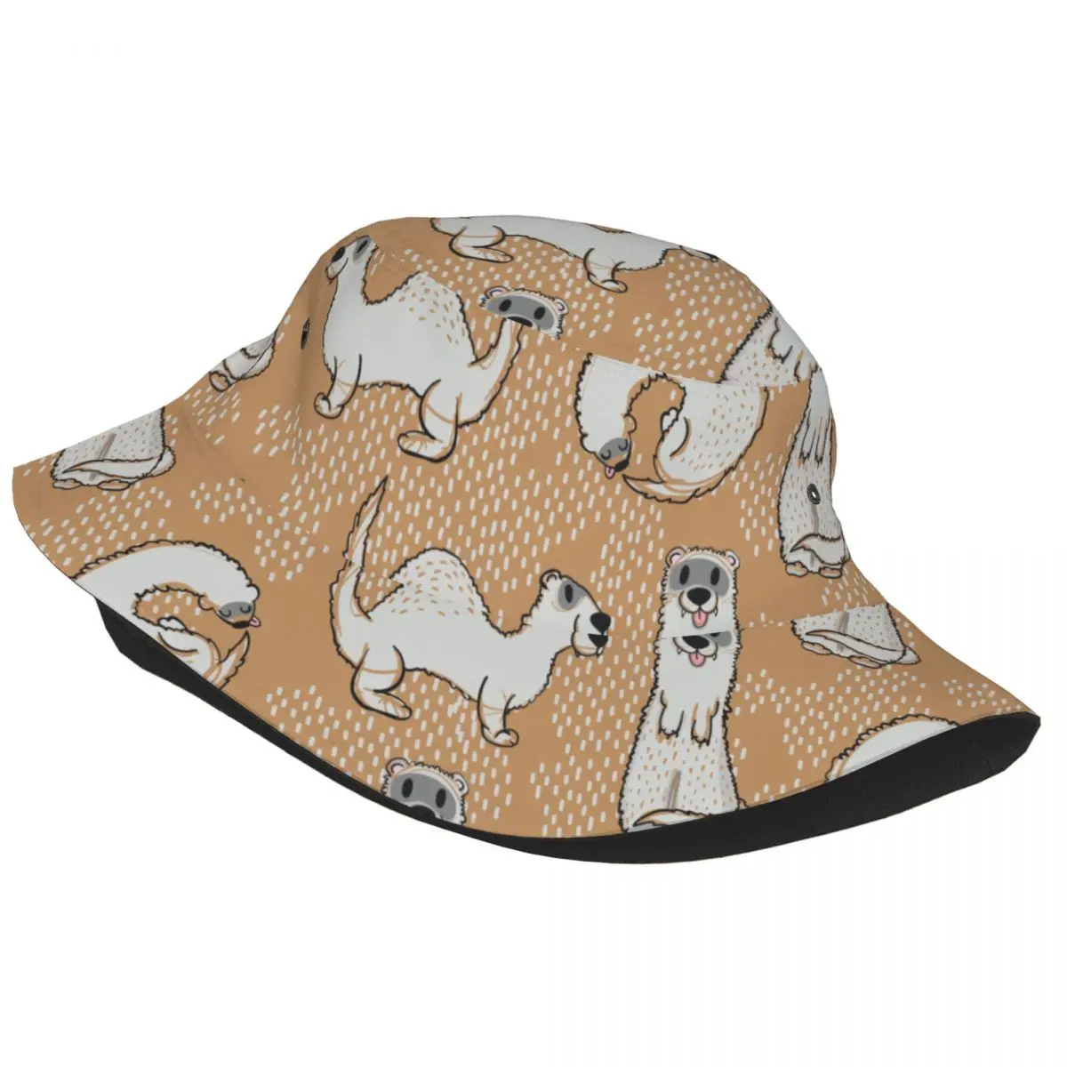 Fisherman Hat Unisex Bob Cap Cute Ferret Kawaii Hip Hop Gorros Panama