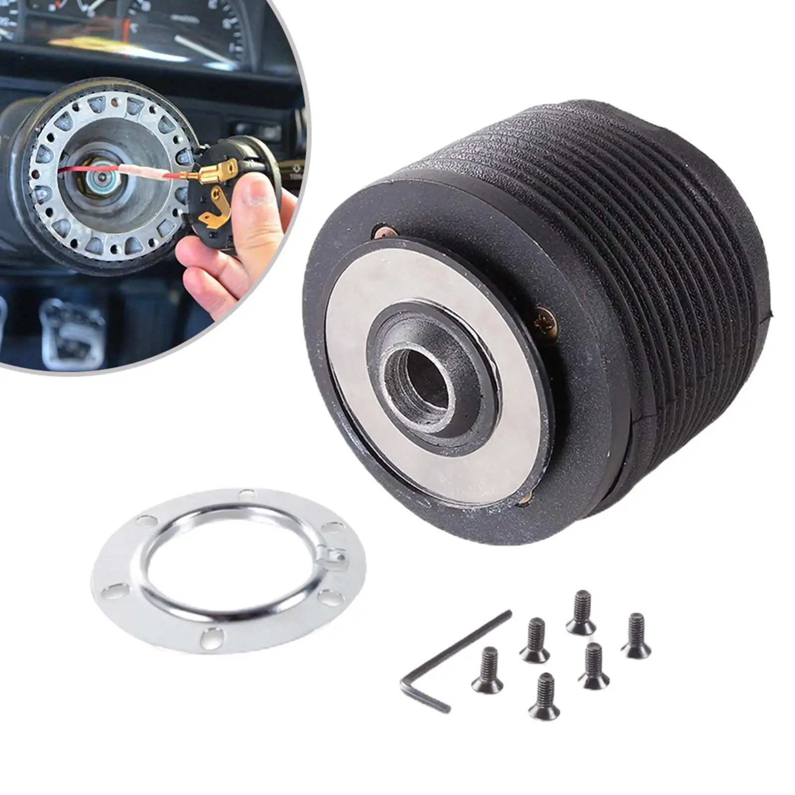 Steering Wheel Adapter Hub, 6 Holes Motors Aluminum Alloy Connector for Non GT 1984-04 Durable Accessories