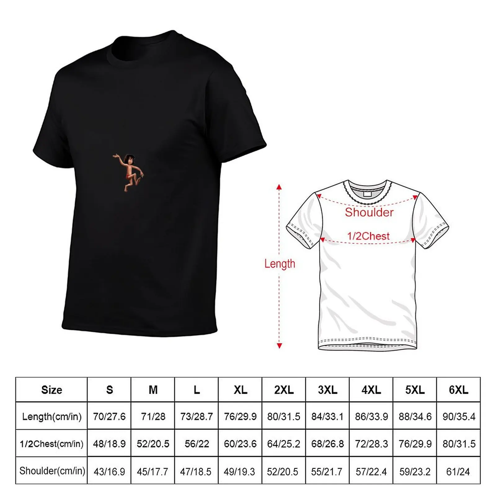 Mowgli T-Shirt t shirts for man pack white cotton t shirt pack black cotton t-shirt plain for man package T-Shirt