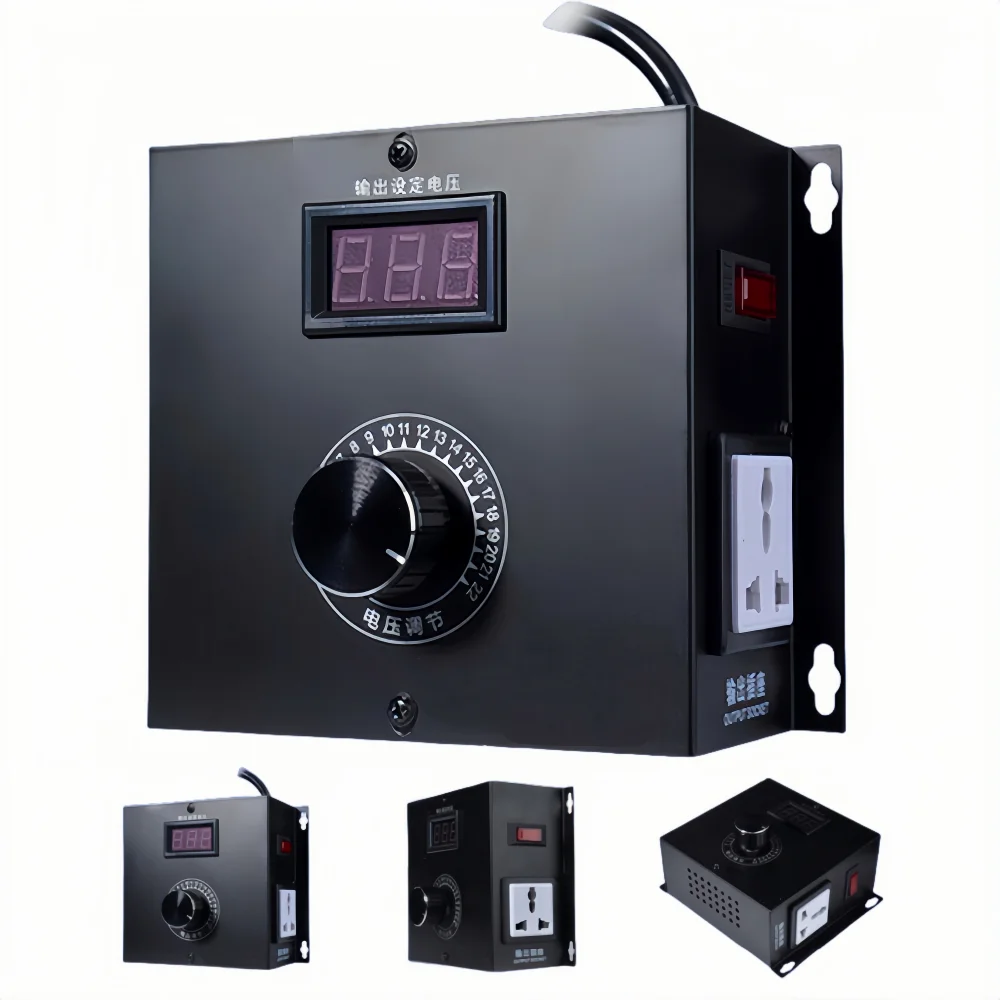 

AC220V 10000W/4000W Variable Voltage Controller For Fan Speed Adjust Thyristor Power Dimmer Speed Temperature Voltage Regulator