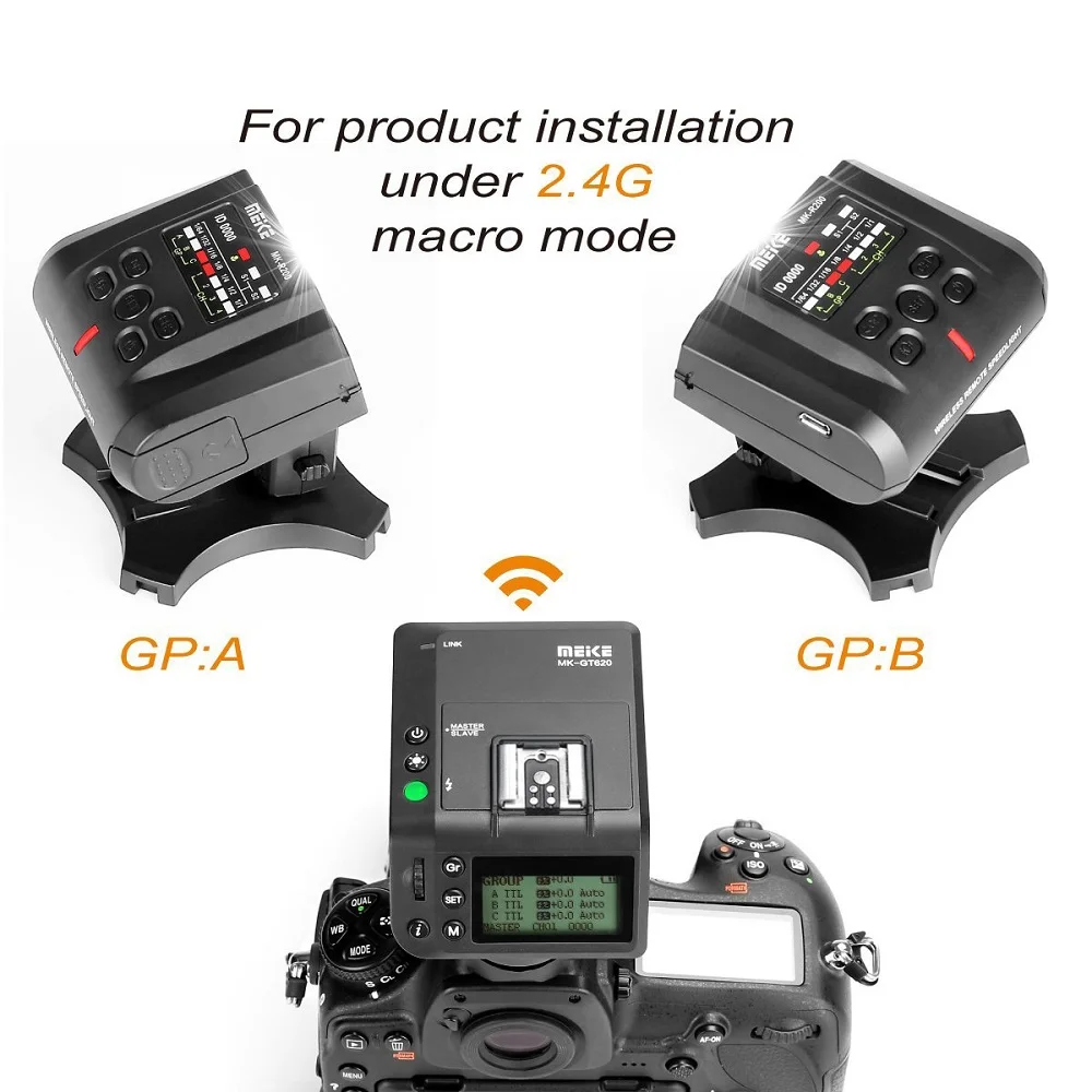 Meike MK-MT24 TTL 2.4 جيجا هرتز التوأم لايت ماكرو فلاش حلقة فلاش Speedlight لكانون EOS 5D II III 6D 7D 60D 70D 700D 650D 600D 1100D