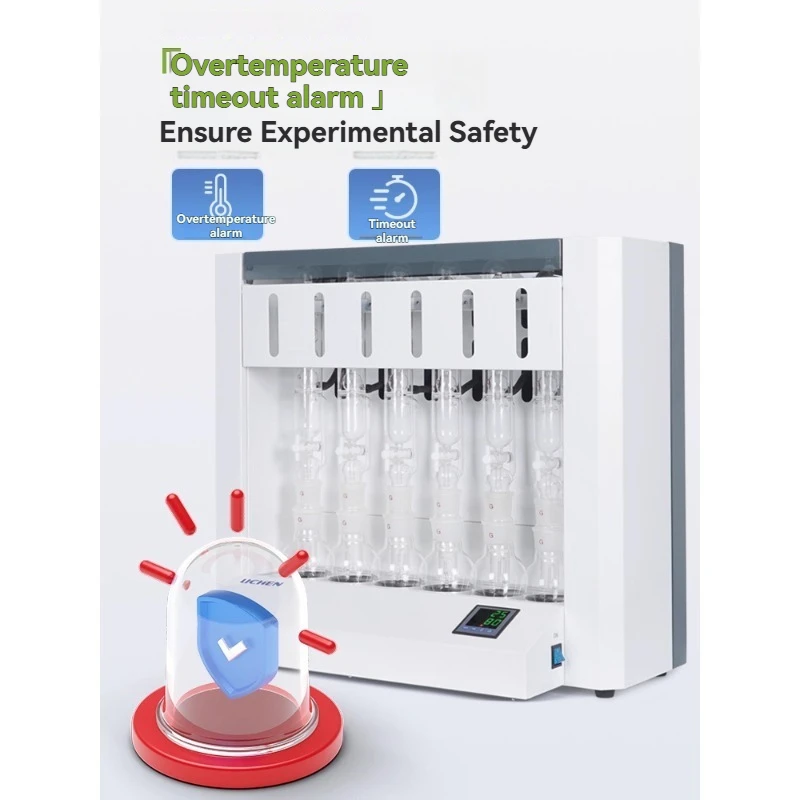 

SZF-06B Crude Fat Meter Digital Display Fat Content Meter Grain Feed Soxhlet Extractor Oil Fat Meter