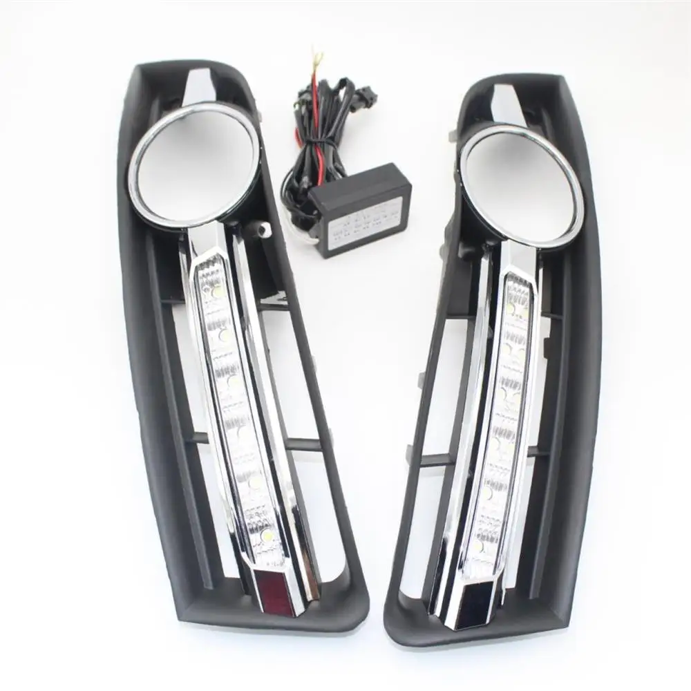 1Pair LED DRL For VW Passat B6 2006 2007 2008 2009 2010 2011 Car-styling LED DRL Daytime Running Light Waterproof  With Harness
