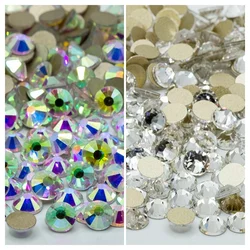 Top Glitter Crystal AB SS3-SS50 Non Hot Fix FlatBack Sewing & Fabric Garment Nail Art Decorations nail art