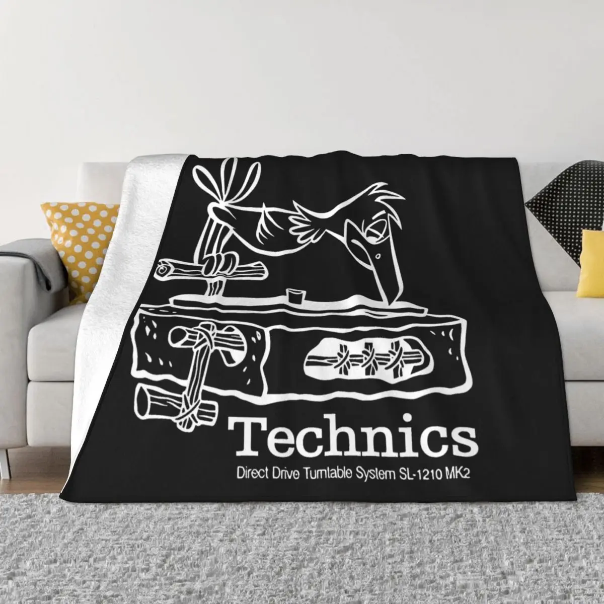 Technics Knitted Blanket Dj 1200 Turntable Music House Techno Electronic Wool Throw Blanket Summer Air Conditioning Bedspread