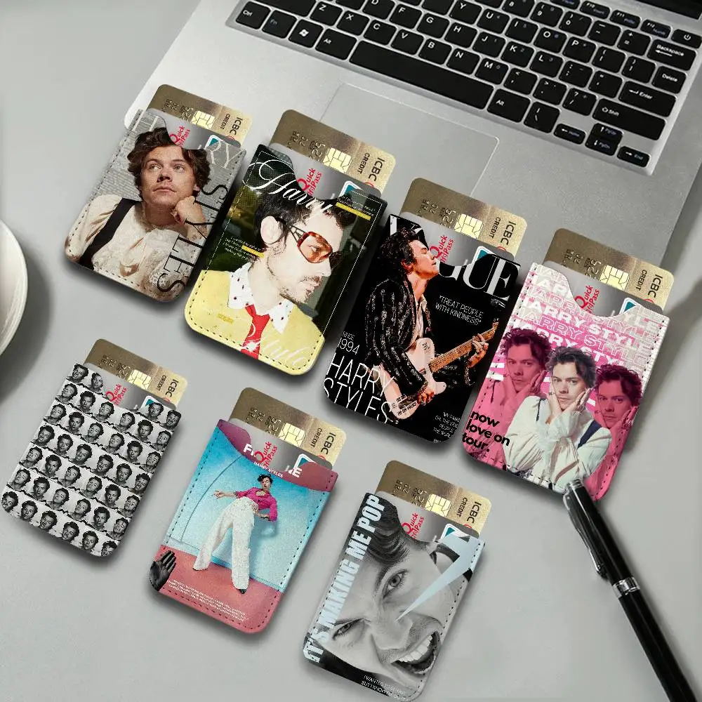 H-Harry E-Edward S-Styles Lightweight Leather Card Holder Palm Pattern Protective Cover for Bus Card ID Card Compact Size