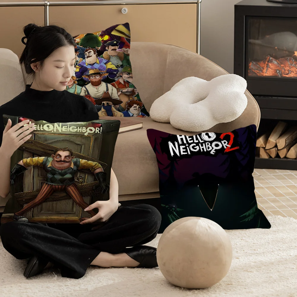 لعبة مرحبا N-NEIGHBOR وسادة هدية ديكور غرفة المكتب المنزلي وسادة غرفة نوم أريكة غطاء وسادة السيارة كيس وسادة #2