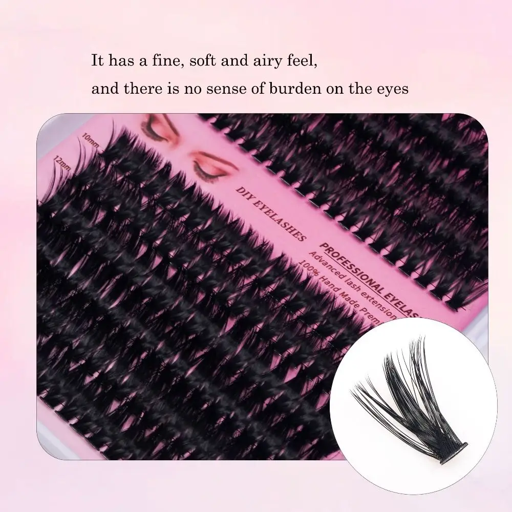 Korean Style DIY False Eyelashes Comic Eye 3D D-Curl Lashes Lashes Extension DIY Hot Melt Single Cluster Makeup Tool