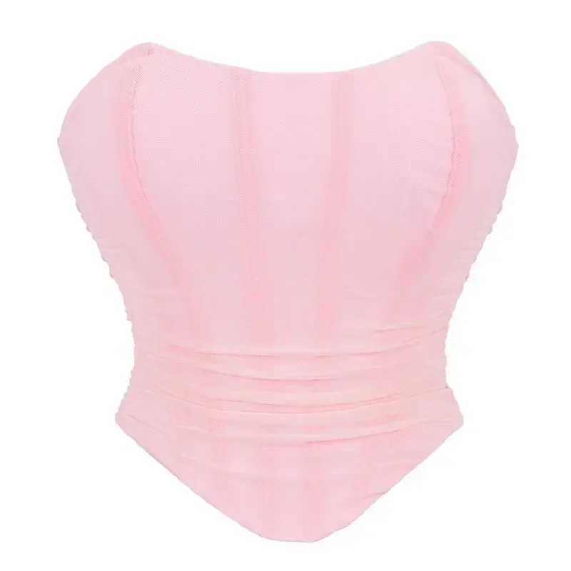 Corset Crop Top Women Overbust Sexy Lingerie Body Shaper Short Torso Underwear Female Bustier Top