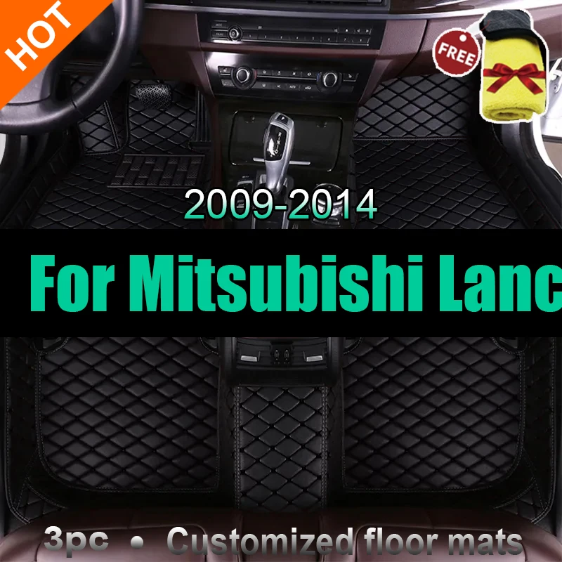 Car Floor Mat For Mitsubishi Lancer II Cedia Virage 2009~ 2014 Accesorios Para Auto Non-slip Floor Mats Car Accessories Interior