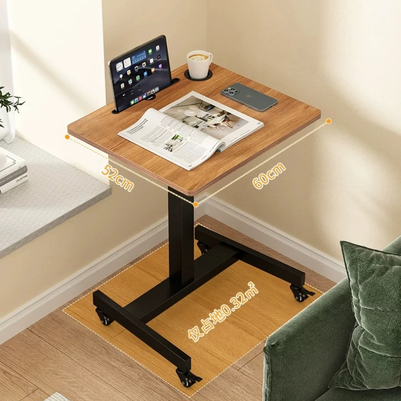 Height Adjustable Computer Desks Mobile Computer Lift Table Home Office Workstation Simple Sit-Stand Study Unit for Learning