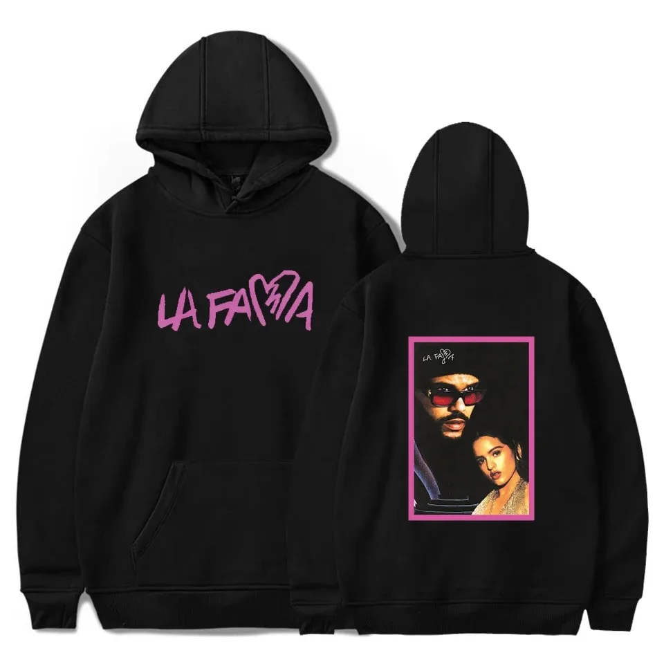 

Rosalia Novo album La Fama Merch hoodie Femino Personalized Letter Impress ã o Moletom men's oversized jacket sleeves purchase