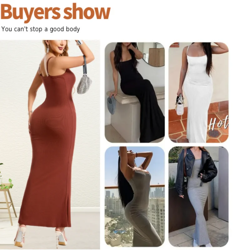 2-in-1 Slimming Sheath Womens Shapewear Dresses New Tummy Control Body Shaper Slimming Waist Butt Lifter Bodysuit Camisole Dress