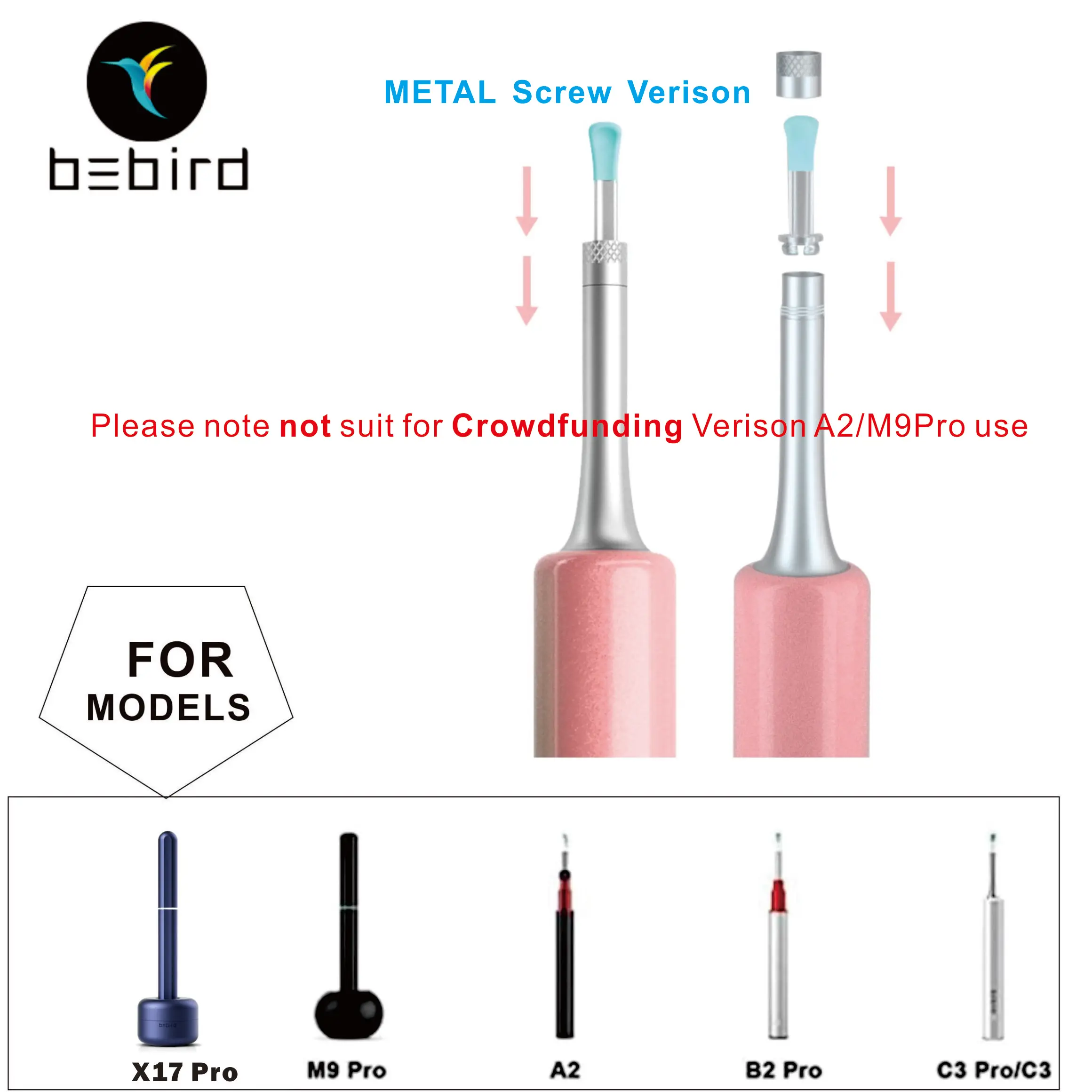 Bebird R3 Replacement Tip New R1,T15,D3 Pro,Ear Tips  Accessories For A2,C3,B2Pro,M9Pro,X17Pro Visual Ear Cleaner Camera