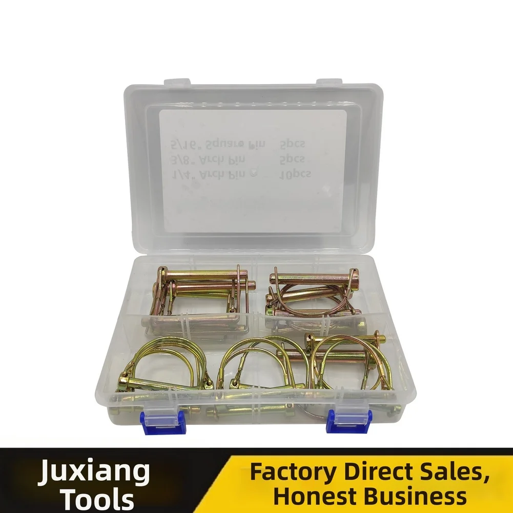 

Набор из 20 D-образных квадратных пружинных шплинтов с замком, быстросъемный комплект фиксаторов, позиционирующие штифты для систем безопасности