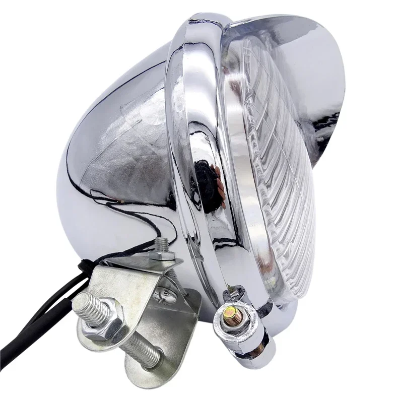 Motorcycle Headlight Universal Front Auxiliary Light Chrome For Harley Touring Sportster XL 883 1200 72 48 Dyna Softail