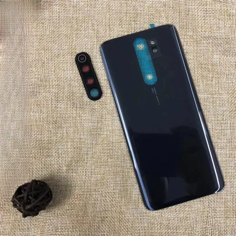 Battery Back Cover For Xiaomi Redmi Note 8 Pro Note8Pro Rear Housing Glass Case Replace Repair Spare Parts + Camera Lens