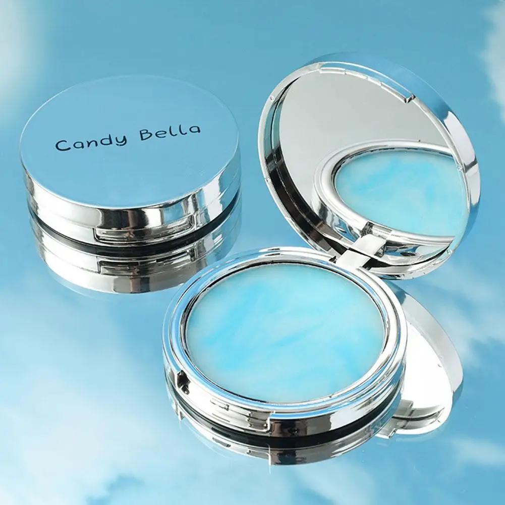 Candy Bella Lavender Blue Sky Cloud Lava Make-up-Puder mit Mini-Puderquaste, Ölkontrolle für alle Hauttypen, Kosmetika