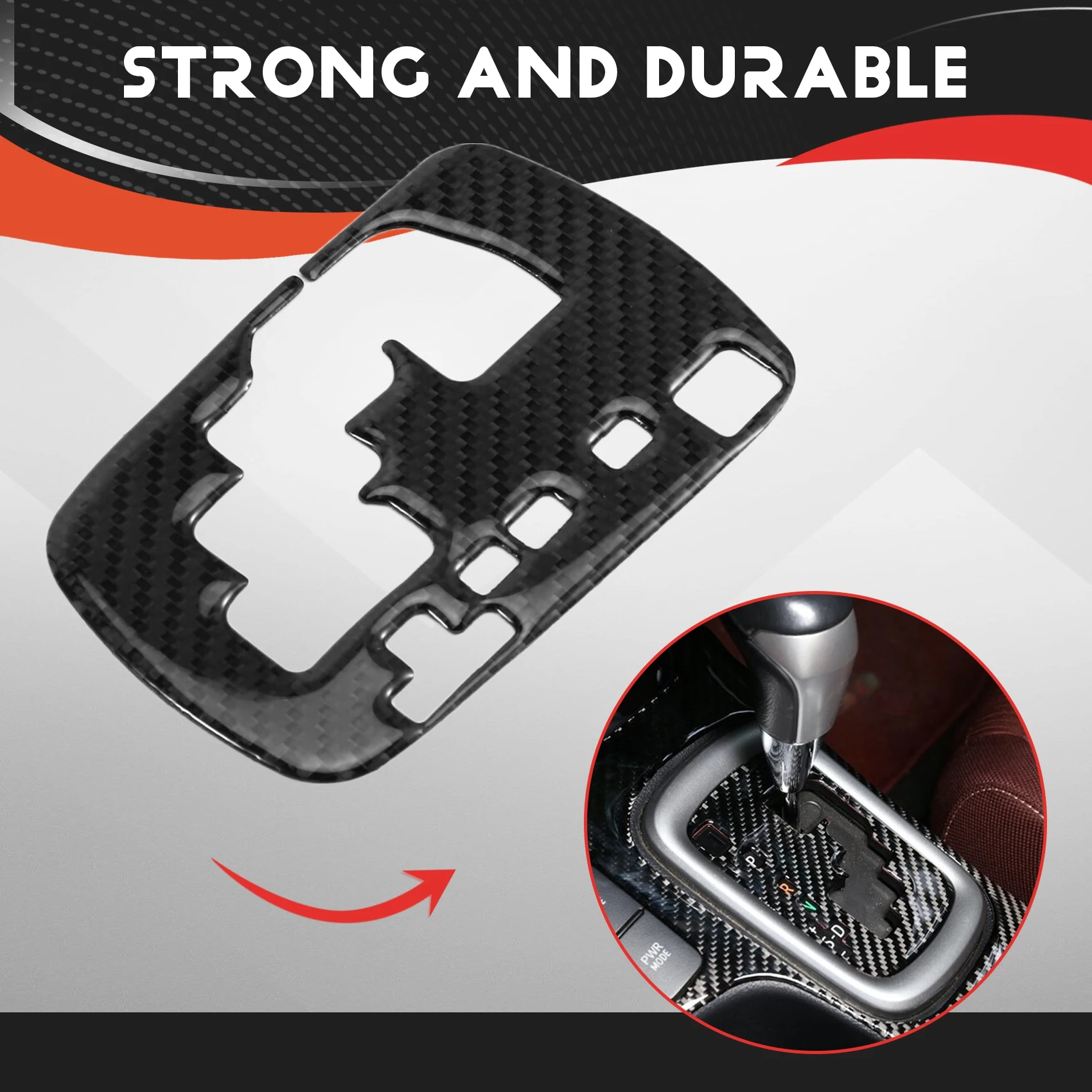 

A85E-для Toyota Hilux 2015-2021 внутренняя декоративная наклейка, накладка, центральное управление, индикатор переключения передач, автомобильные аксессуары