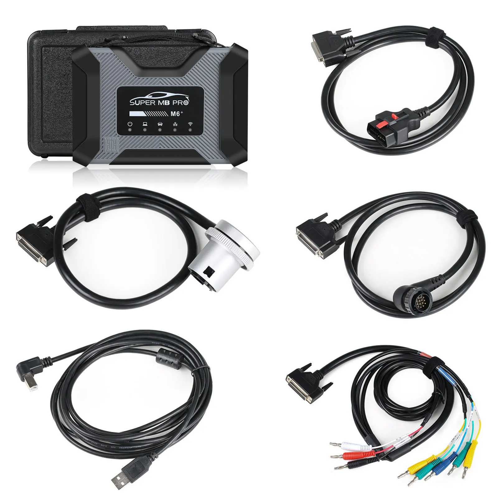 

2023 SUPER MB PRO M6+ Full Version DoIP MB Diagnostic Scanner with All Cables Fit for Trucks and Cars with Tablet with SSD 256G