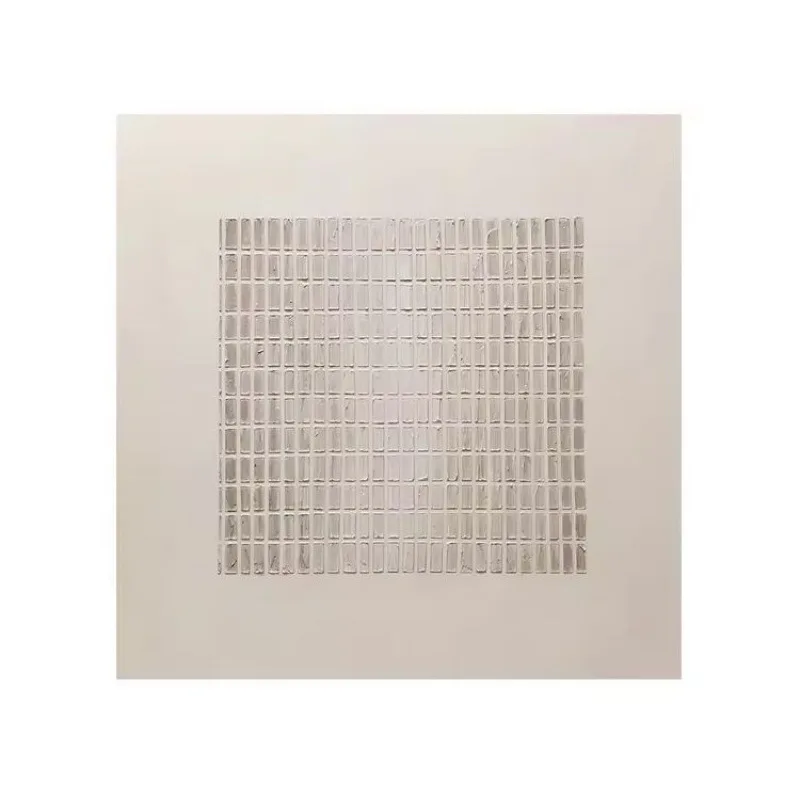 

Grid wabi-sabi wind three-dimensional texture decorative painting abstract entrance living room
