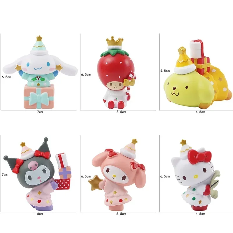 Sanrio Blind Box Figurki Zabawki Kawaii Anime Cinnamoroll Kurumi My Melody Doll Ozdoba dekoracyjna Prezent świąteczny dla dzieci