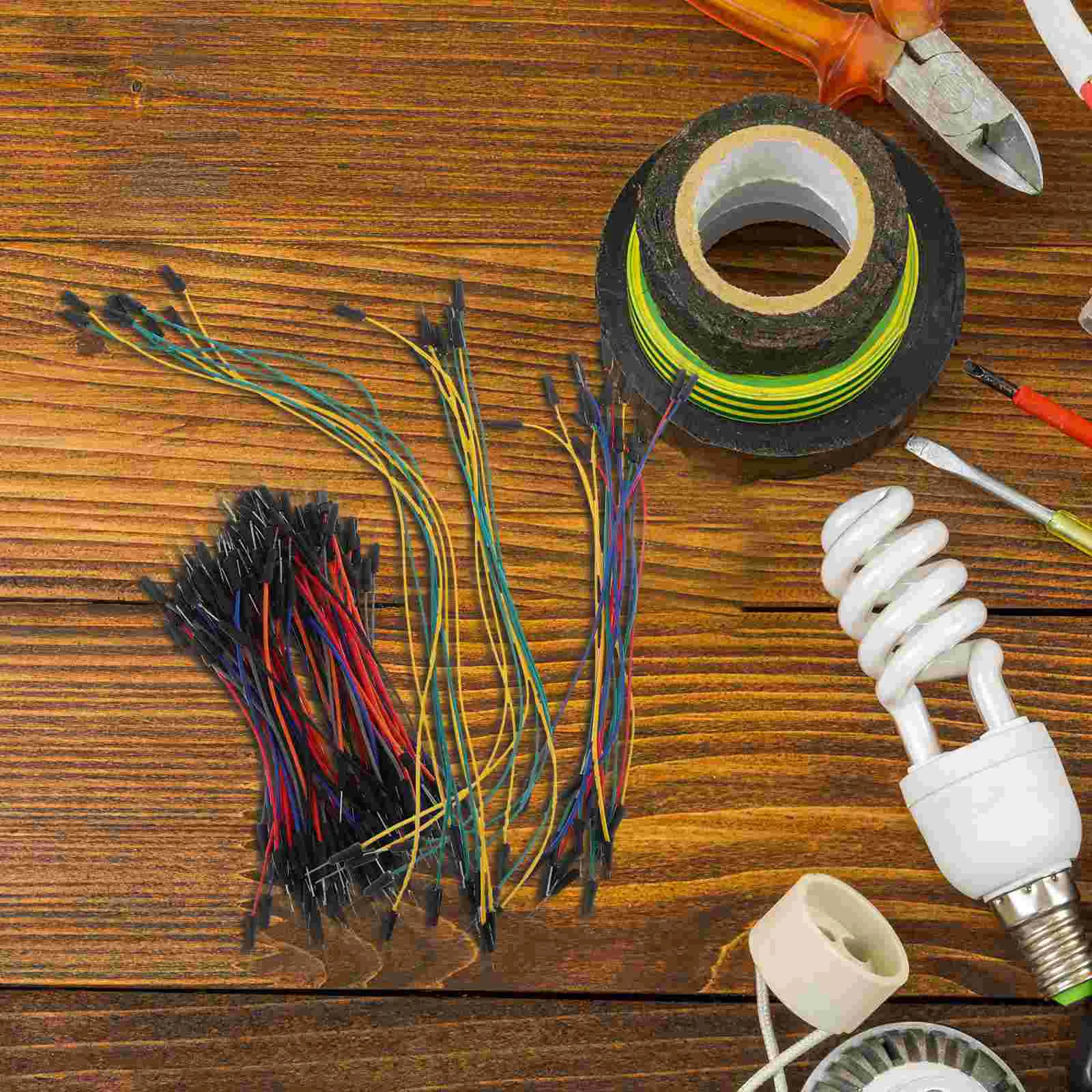 130 Buah Kabel Jumper Papan Tempat Memotong Roti untuk Kawat Elektronik dan Kabel Otomotif Kabel Jumper Pria Ke Pria untuk Catu Daya Papan Tempat Memotong Roti
