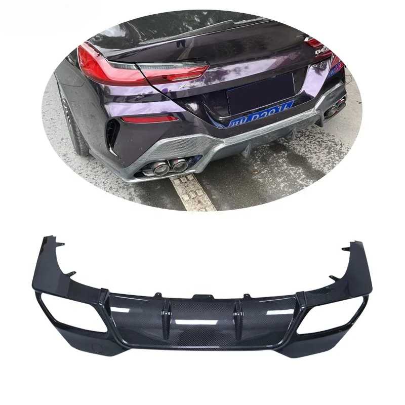 3D STYLE CARBON FIBER REAR DIFFUSER FOR  BMW 8 SERIES G14 G15 G16 4D 2D 2019-2021