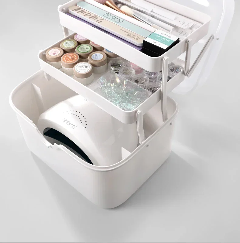

New large multi-layer large-capacity storage box, sorting desktop nail polish glue, storage tool box, special for nail salons