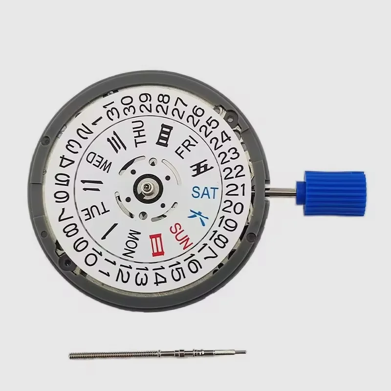 NH36 Mechanisches Uhrwerk, hochpräzises weißes 3-Uhr-Datum, 3,80 Uhr Krone, Ersatzset für Automatikuhrwerk