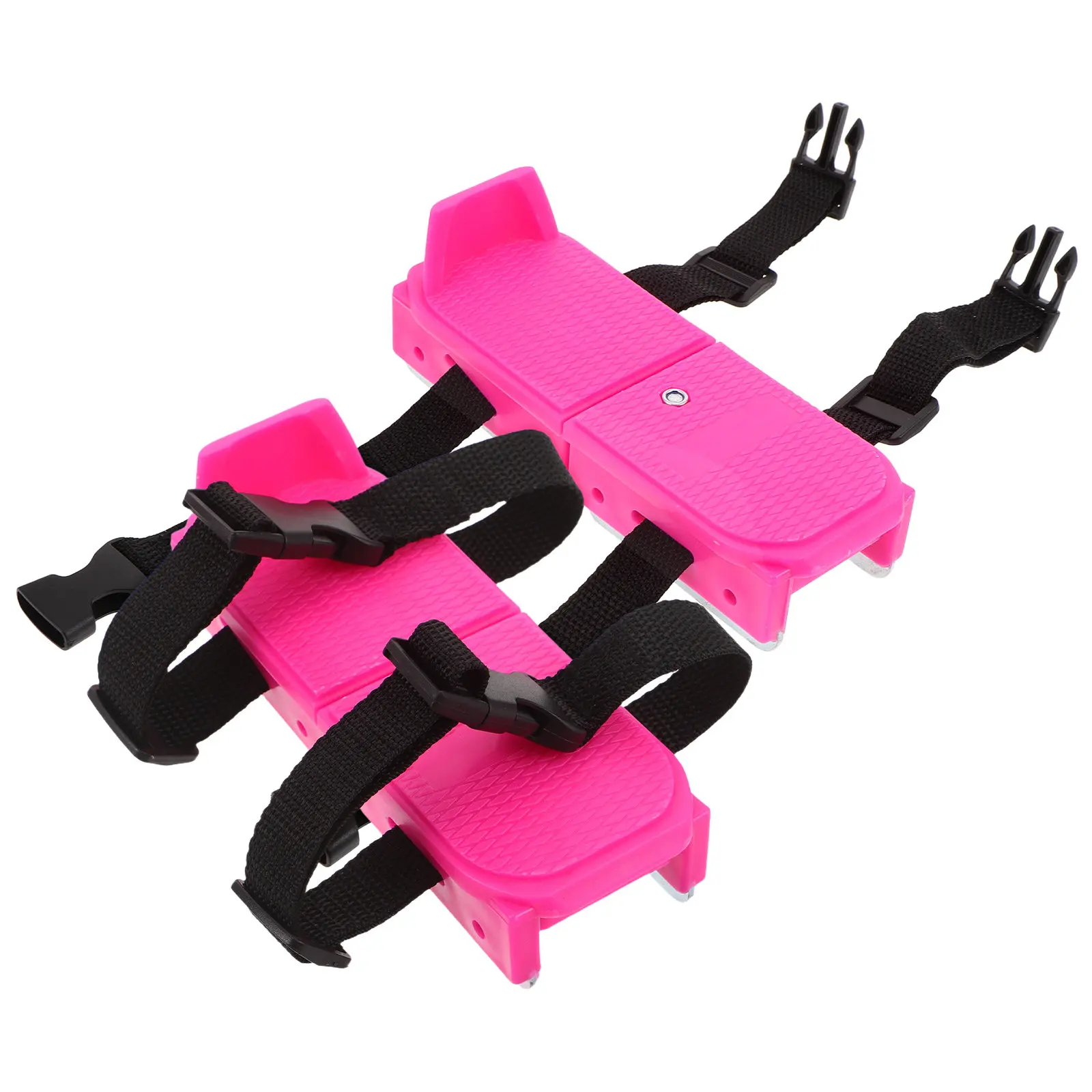 

1 Pair Adjustable Kids Ice Skates Pink Beginner Girls Hockey Skates Mini Ski Snowblades Winter Ice Skating Shoes