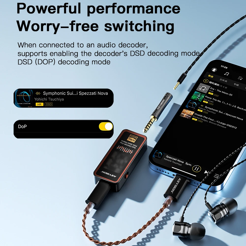 KEYSION HIFI Audio Converter Adapters 4.4/3.5mm Male to 3.5/4.4mm Balanced Female Earphone Plugs Copper Gold-plated AUX Adapter