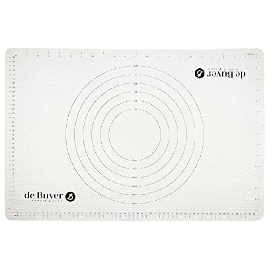 

Silicone Baking Mat with Marks - 23.6” x 15.75” - Perfect for Bread, Tarts, Croissants & Choux Paste - Nonstick & Easy to Clean