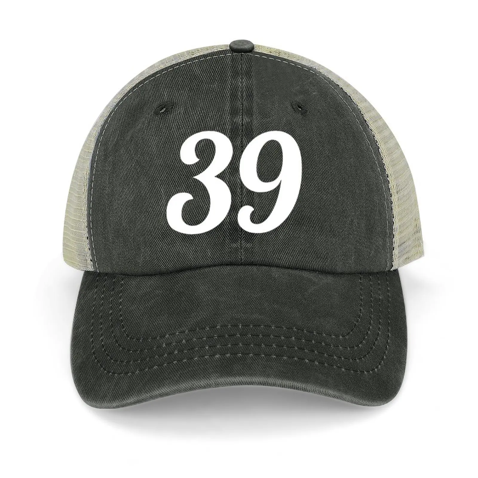 

Number 39 White Baseball Cap Vintage Rave Snapback Cap For Girls Men's
