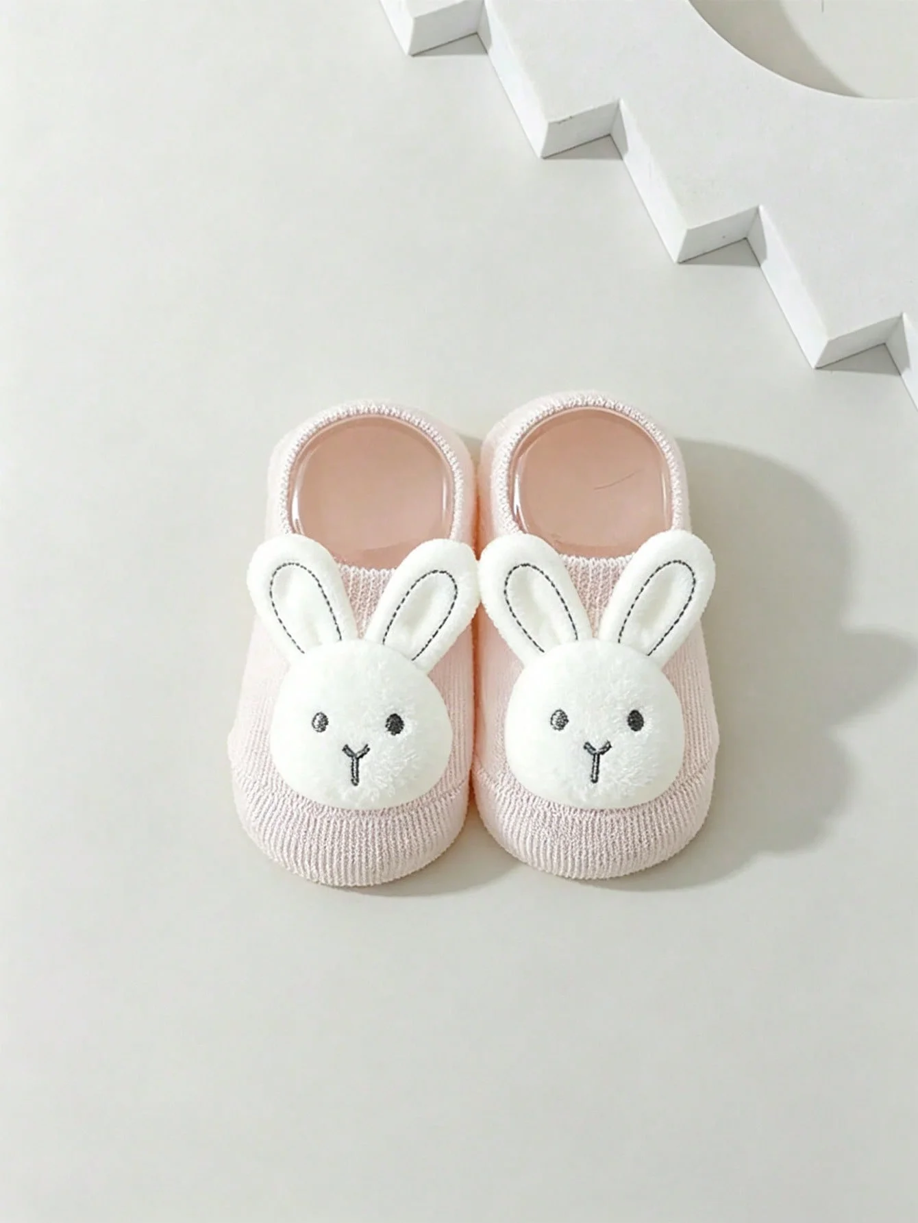 3 Paar süße und bezaubernde kurze Socken mit Hasenmuster für Babys, aus Baumwollmaterial, geeignet für Babys zum Tragen im Innenbereich – Detail 6
