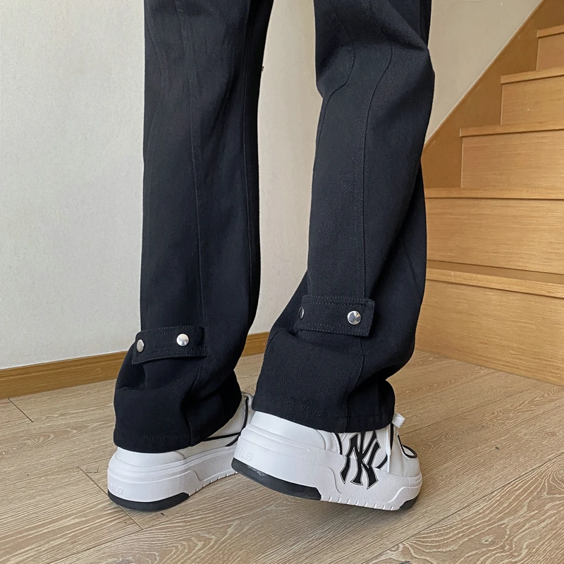 

Мужские прямые джинсы Bla: весенне-осенние, зауженные, в американском рабочем стиле, повседневные брюки для работы и отдыха