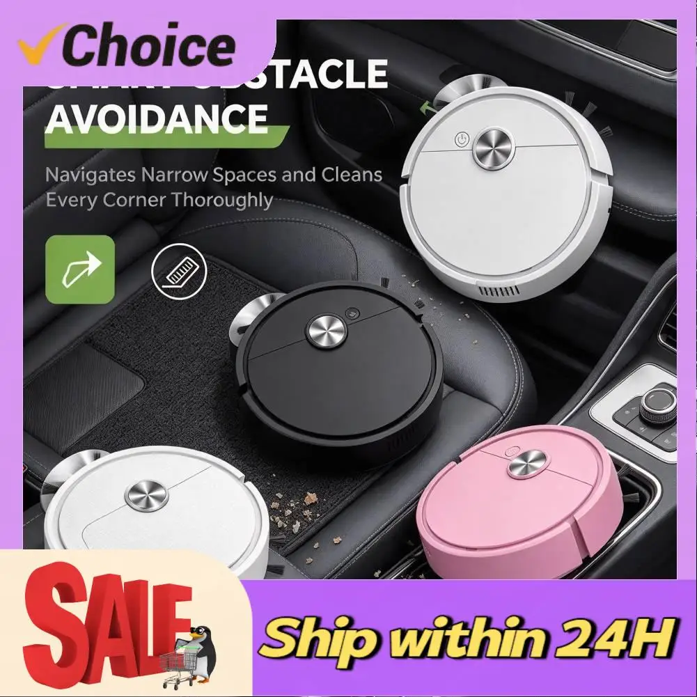 Mini Robot Vacuum for Car Sweeping Robot Vacuum Cleaner with Wet Mopping Smart Cleaning Machine for Floor Dust Pet Hair Removal