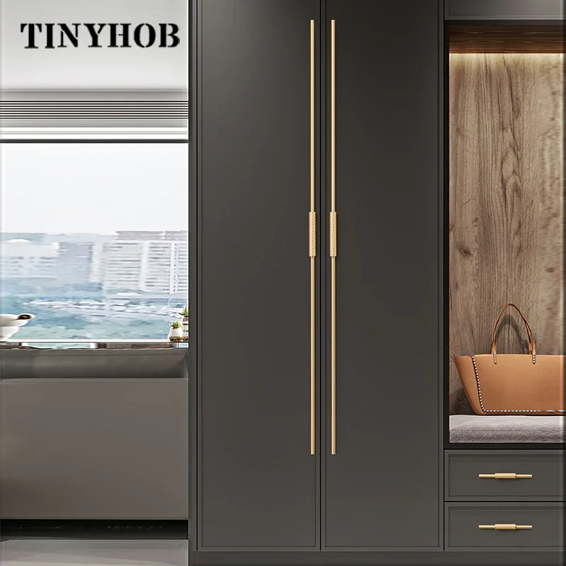 Length 1000mm Black Long Cabinet Handle  Kitchen Knobs and Handles Drawer Knobs Pulls Furniture Handle Gold Door Hardware