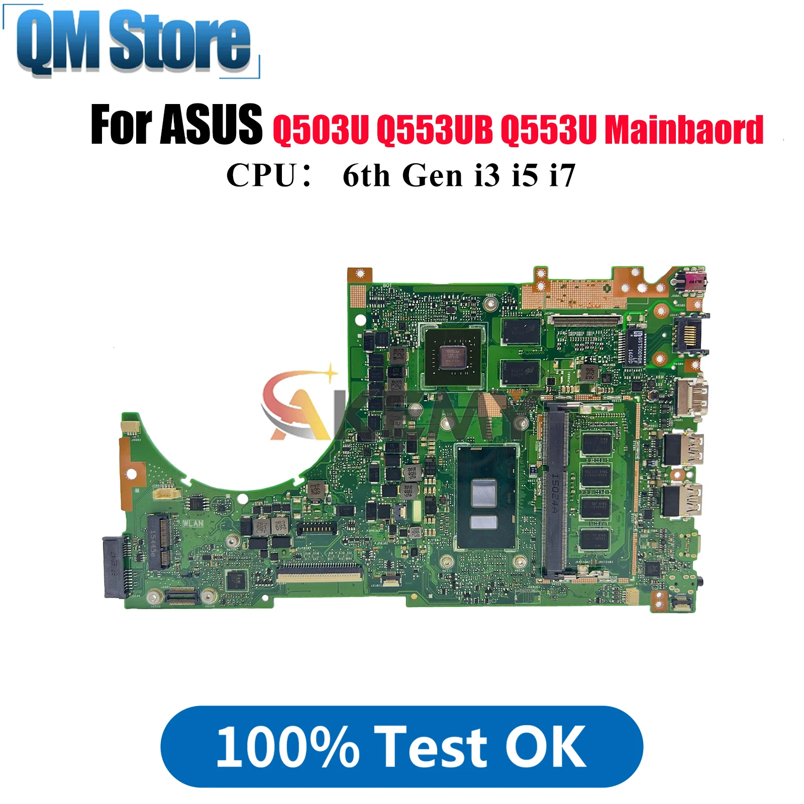 

Q553UB Laptop Motherboard For ASUS VivoBook Q553U Q503U Q553UB Q553UQ Notebook Mainboard W/ i3 i5 i7 CPU 100% tests OK fast ship
