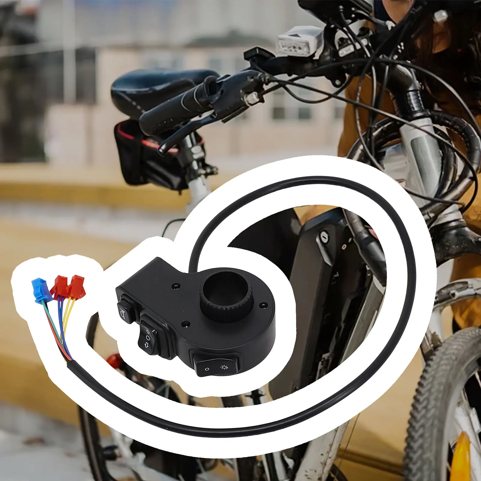 عالية الجودة Ebike التبديل التبديل خطر ضوء دراجة نارية العملي لاستخدام سكوتر أسود التوجيه سكوتر كهربائي