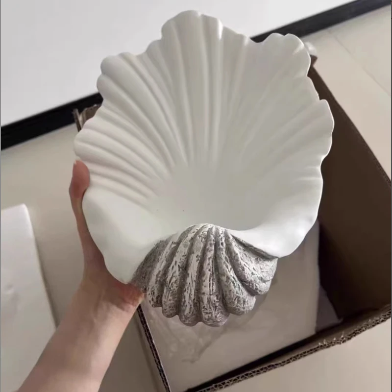 Retro Resin Shell Shaped Wall Lamp Bedroom Headboard Restaurant Living Room Sofa Background Wall Decoration Wall Light
