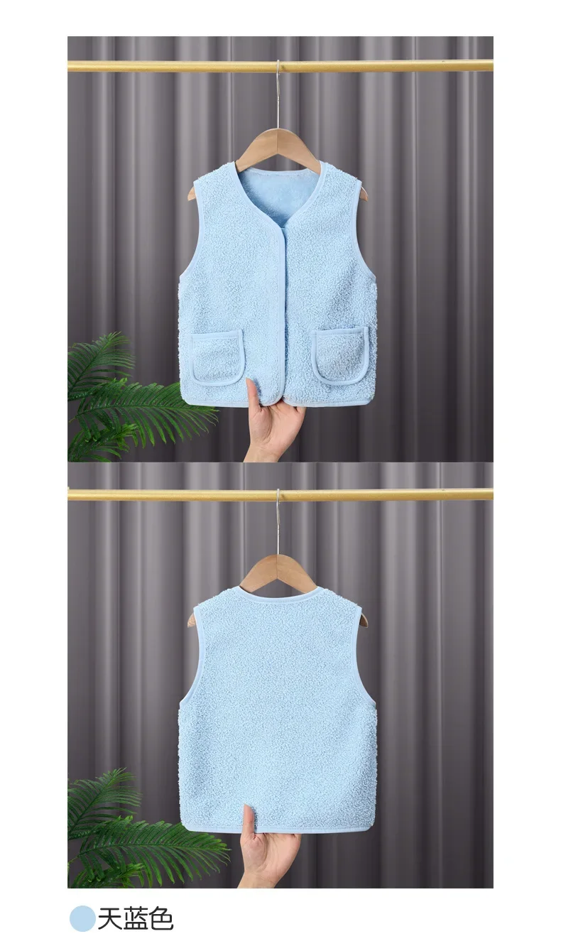 Neue Herbst-Winter-Fleece-Weste für Jungen und Mädchen, Baby-Freizeitweste, weiche, atmungsaktive Kinder-Innenweste, winddichte Alltagsjacke für Kinder – Detail 10