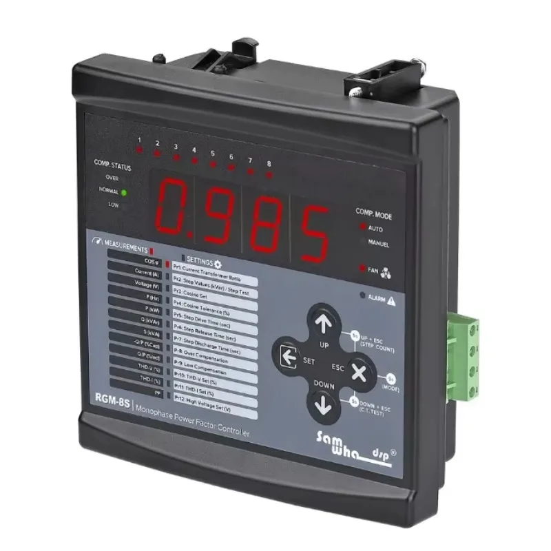 

Samwha-dsp RGM-8S 220VAC Automatic Power Factor Control 8 Steps Reactive Power Control Relay