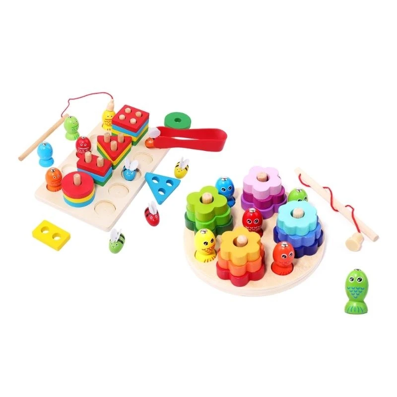 Toddler Early Educational Matching Toy Children Clip Bees Fishing Toy Hand-eye Coordination Toy 15UB