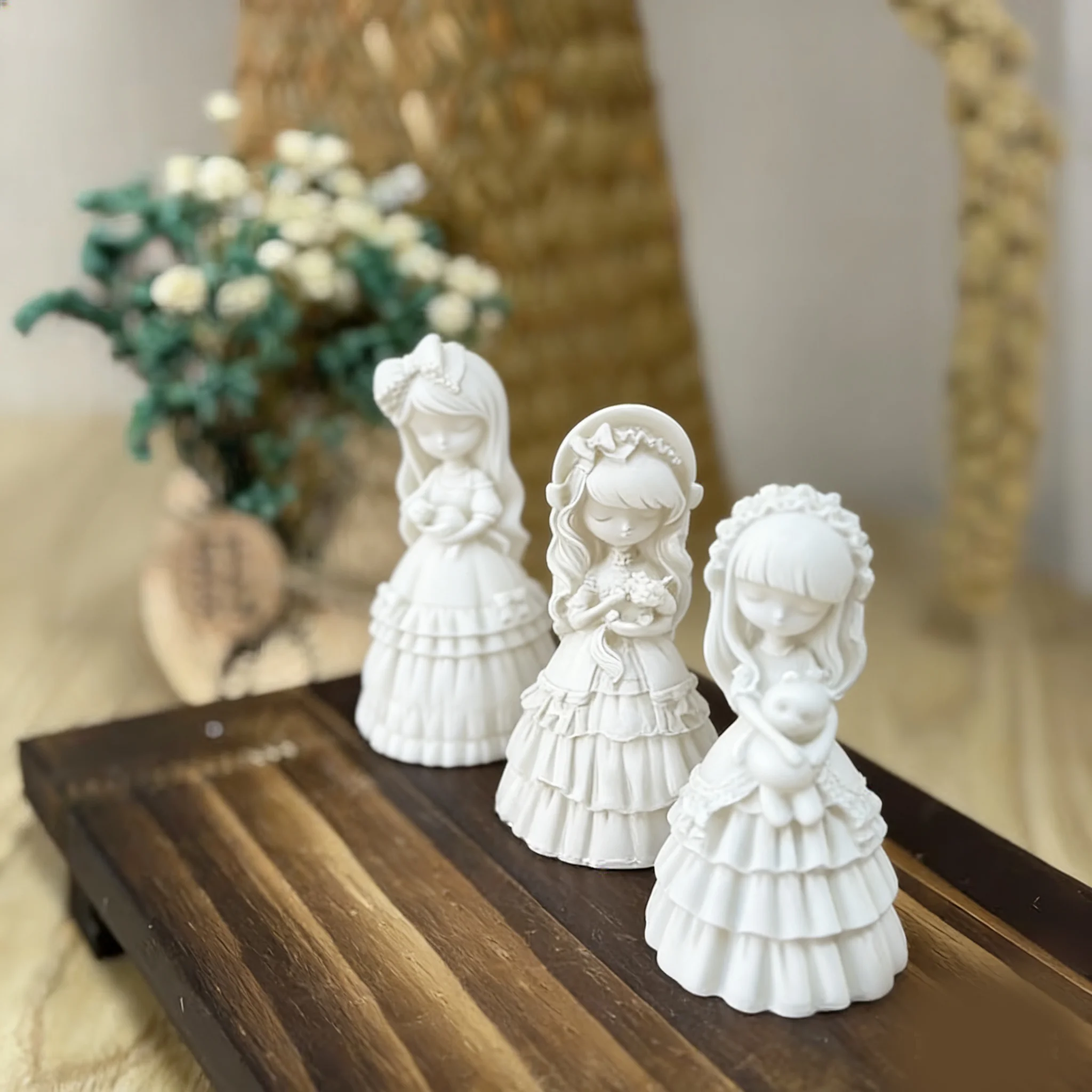 1PC Candle Molds for Doll Figurines, Scented Plaster Doll Ornaments, Resin Casting Molds for Birthday Gifts