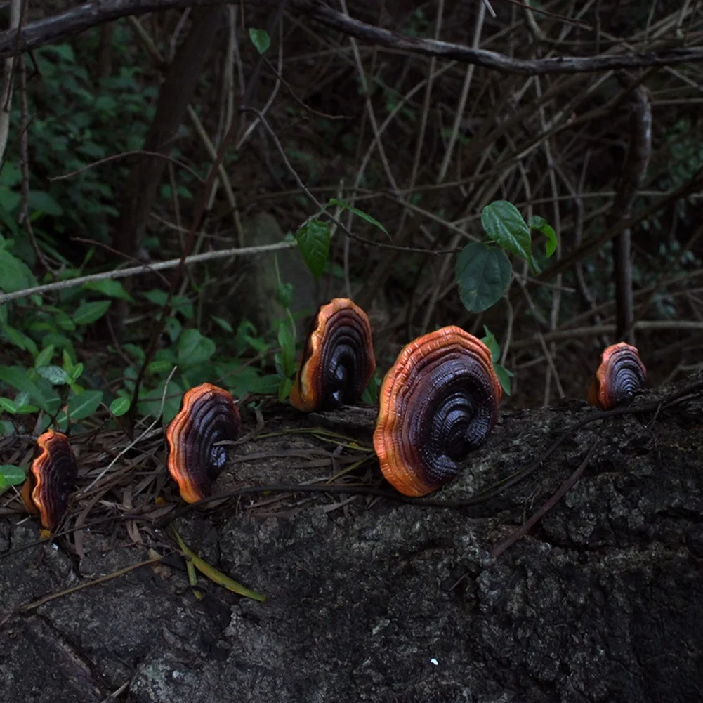 Artificial Lingzhi Mushroom Ganoderma Statues For Outdoor Garden Yard Decor Outdoor Garden Decor, Spring Theme Supplies