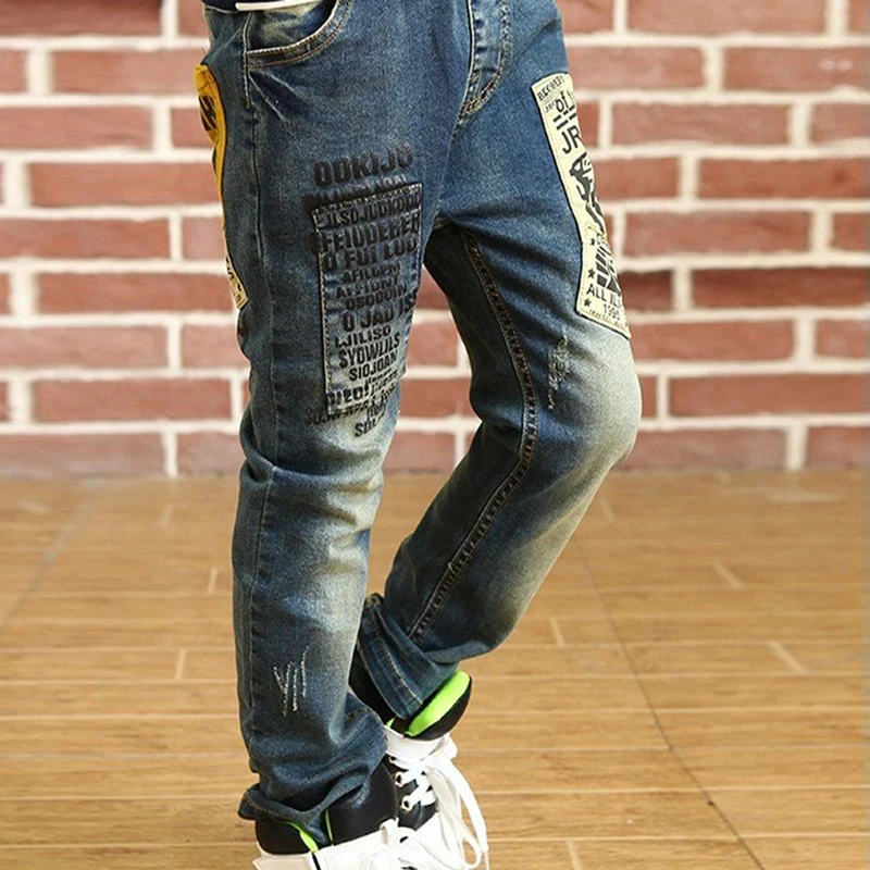 IENENS 5-13Y Kids Boys Clothes Skinny Jeans Classic Pants Children Denim Clothing Long Bottoms Baby Boy Casual Trousers