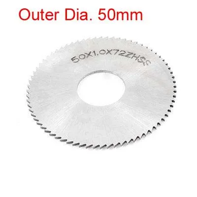 Cutting HSS 72 Teeth 50mm x 16mm x 0.3/0.4/0.5/0.6/0.7/0.8/0.9/1/1.2/1.5/2/2.5/3/3.5/4/4.5/5mm Thickness Slitting Saw Blade