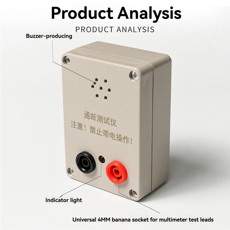 

THIVN-Electric Wire Tester Multimeter Tester 9V On-Off Switch Tester Continuity Tester For Circuit Measure