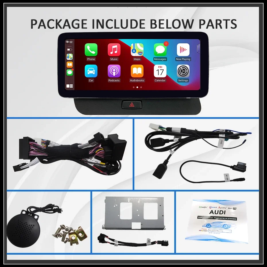 12,5' Linux Android Auto Autoradio 1920*720P Multimedia-Player-Bildschirm für Audi Q5 2009-2016 Carplay Bluetooth Navigation 2 DIN – Detail 2